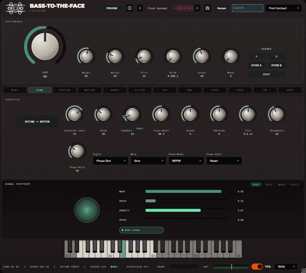 The BASS-TO-THE-FACE plugin interface